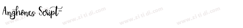Anghones Script字体转换